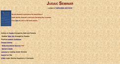 Desktop Screenshot of judaicseminar.org